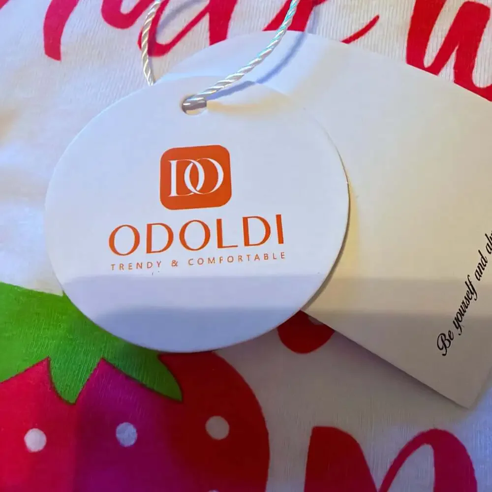 NWT ODOLDI Baby Girl 3-6M Strawberry 3 Piece Outfit Bodysuit Bloomers Headband
